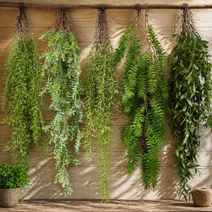 Outdoor fake plants wall