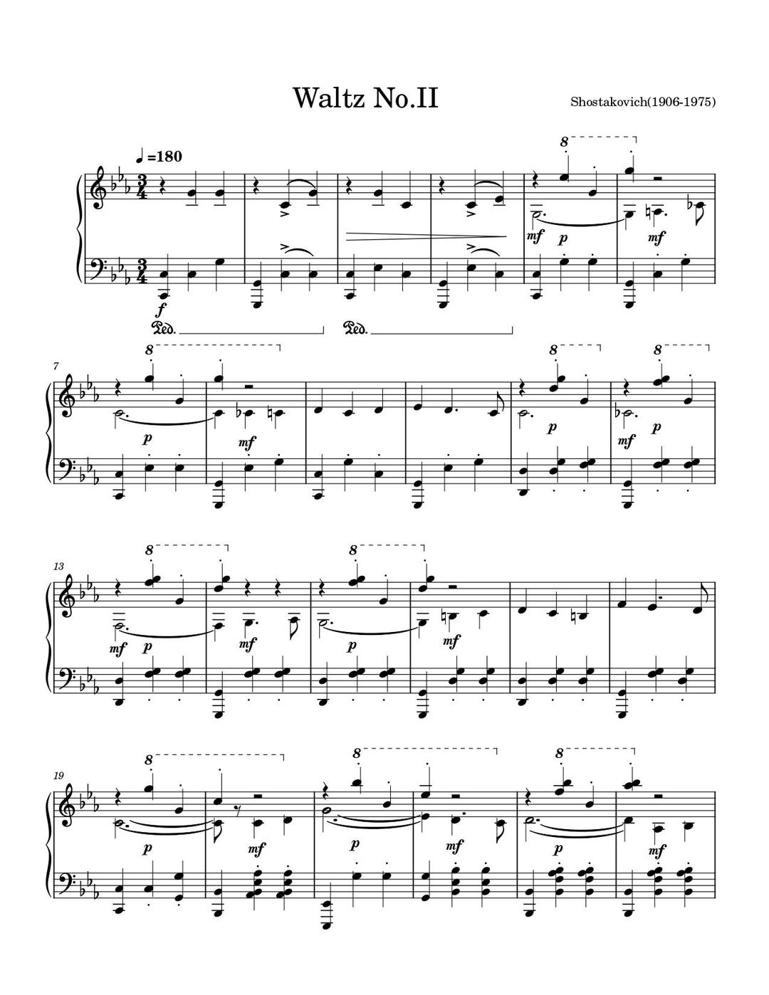 Vals n.° 2 de Shostakovich / Partitura para piano moderna (PDF) - Etsy ...