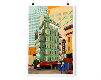 Sentinel Building Premium Matte Vertical Posters