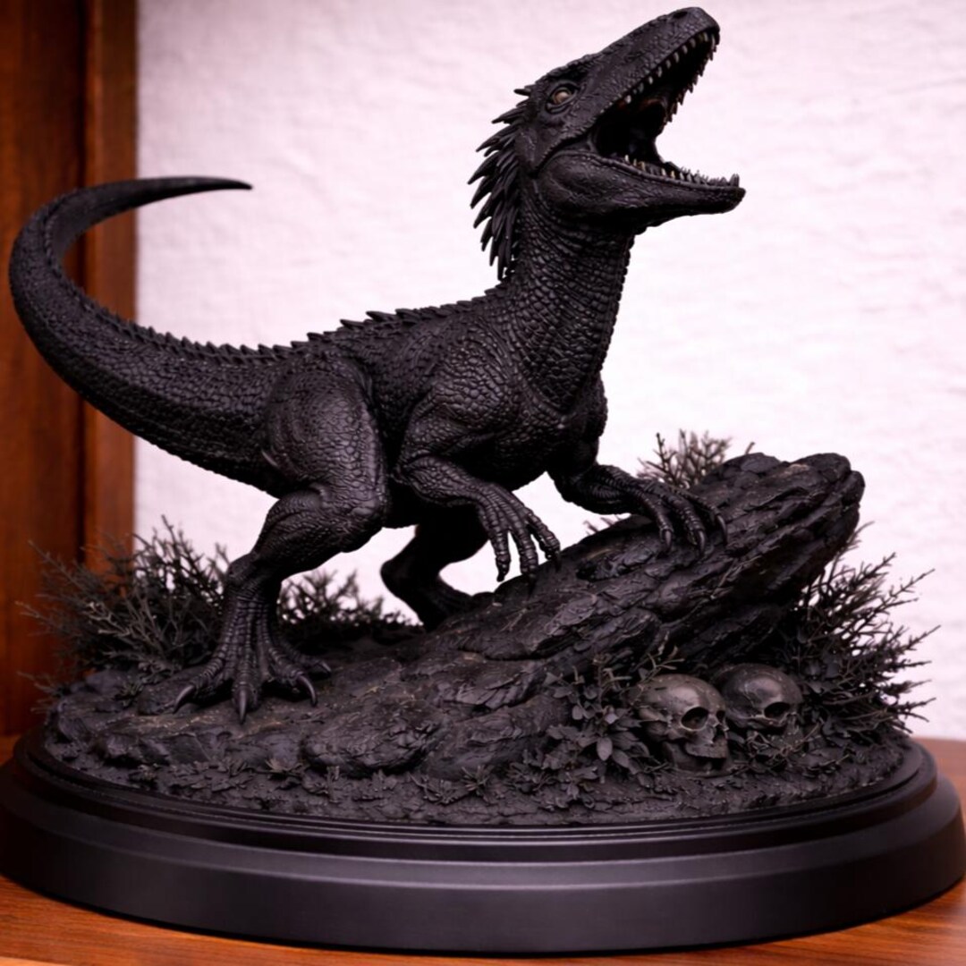 Velociraptor Statue 3D Printed – Realistic Dinosaur Figure – Jurassic ...