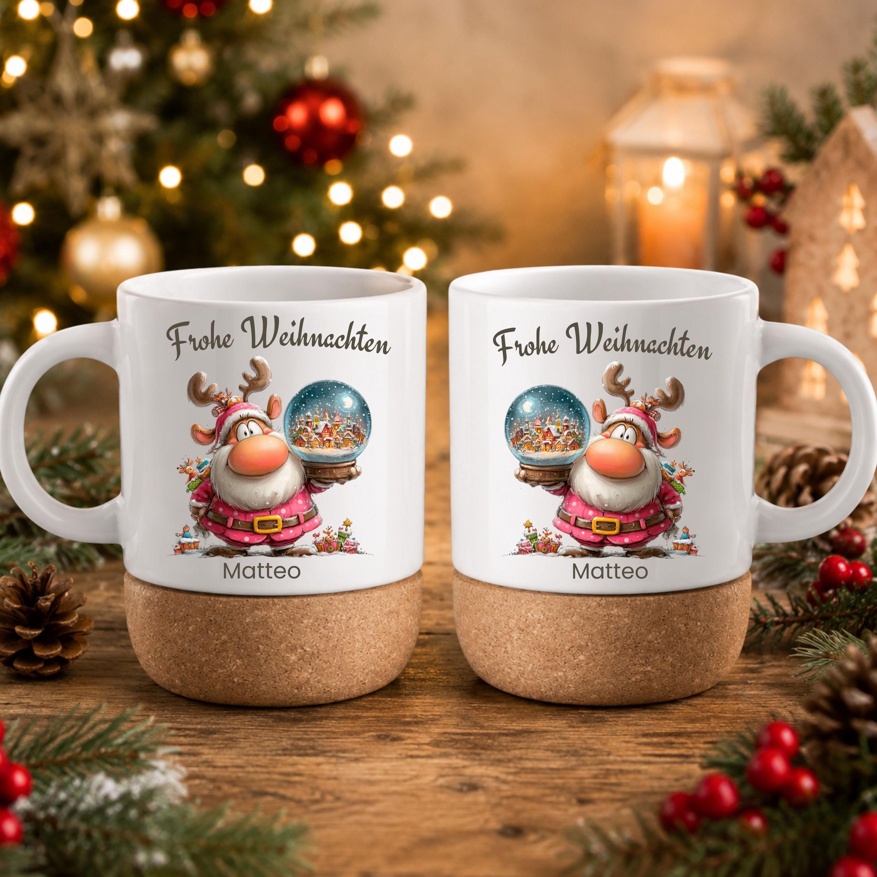 Tassen mit weihnachtsmotiv
