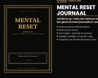 Mental Reset Journal – 120-Page Reflection Journal for Rebuilding | Digital PDF Download