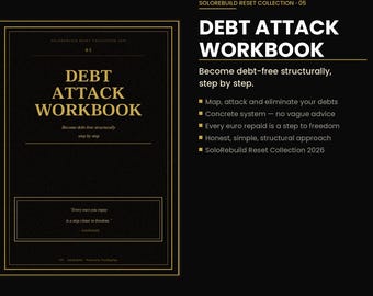 Debt Attack Workbook – Step-by-Step System to Become Debt-Free | Printable PDF