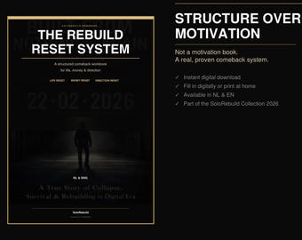 The Rebuild Reset System – Structured Comeback Workbook for Life, Money & Direction | Printable PDF