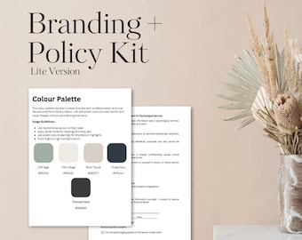 Kit de marca y políticas para psicólogos / Plantillas de Canva para consultorios privados australianos