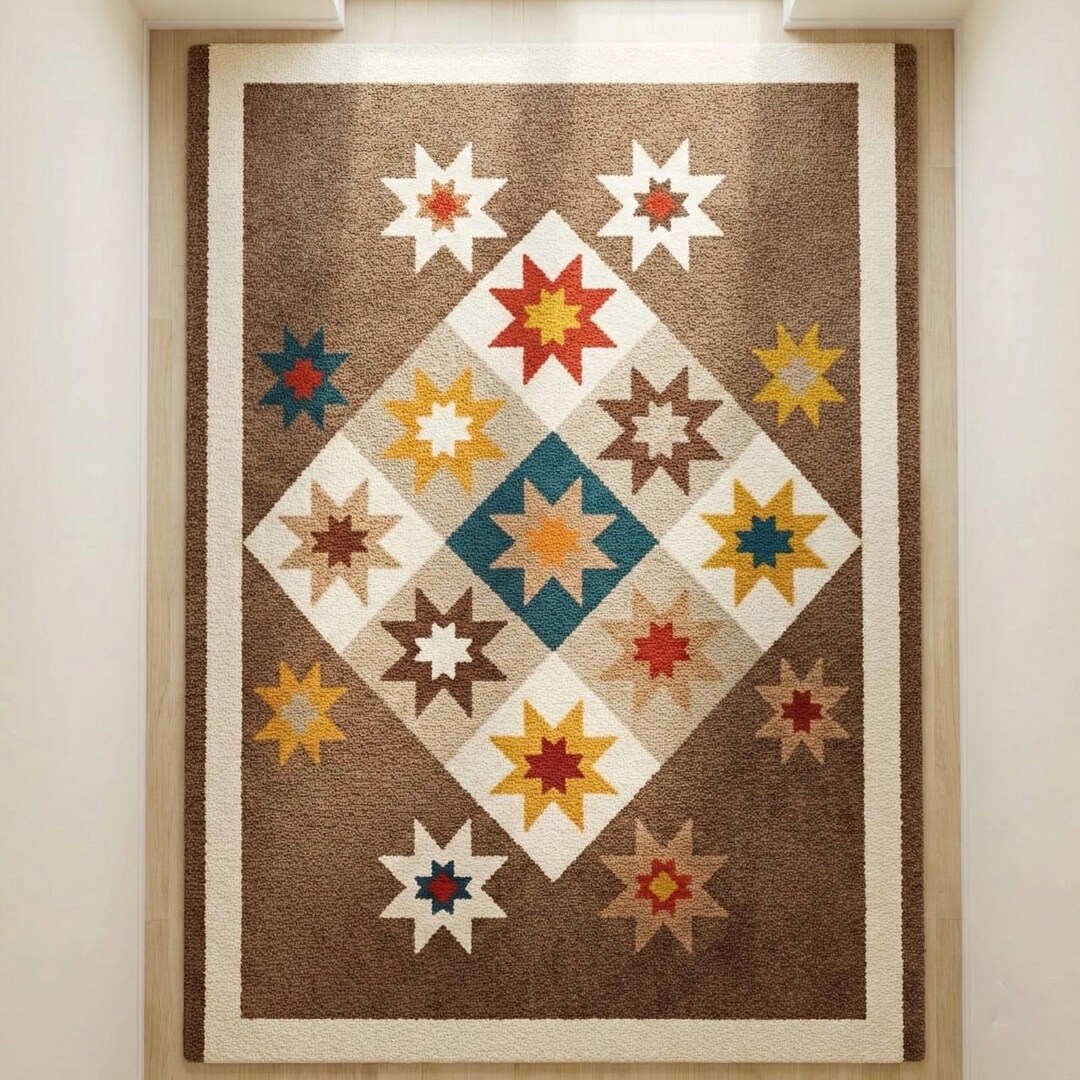 Hand Tufted, Modern Luxury Wool Area Rug/ Geometric Handmade Carpet ...