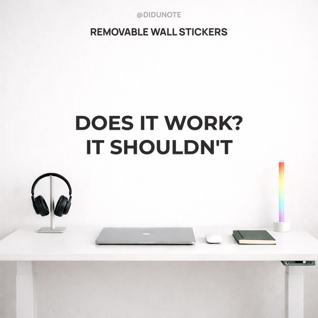 Removable Vinyl Phrase Sticker - Does It Work? - Motivational Custom ...
