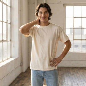 Comfort Colors ® Blank T-shirt for Man, Garment-Dyed Crewneck T-Shirt, Soft Cotton Relaxed Fit