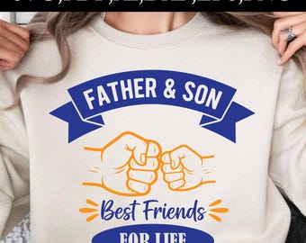 Father Son Fist Bump SVG PNG (Digital Download)