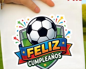 Feliz Cumpleanos Soccer PNG, Spanish Birthday Futbol Shirt Design (Digital Download)