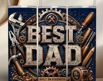 Dad Tumbler Wrap, Handyman Tools Sublimation Design (Digital Download)