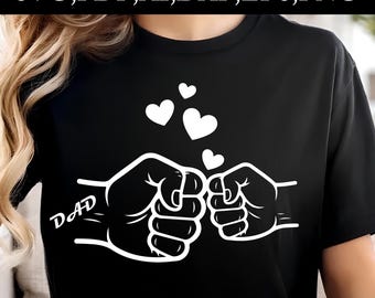 Father's Day Fist Bump PNG, Dad SVG Design (Digital Download)