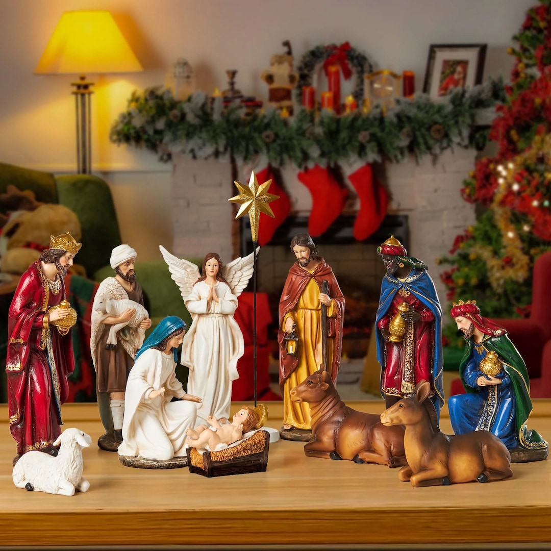 Indoor Nativity Set Christmas Nativity Scene Holiday Family Etsy