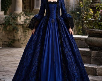 Abito da ballo rinascimentale vintage, abito Regency, elegante abito lungo da principessa, abito storico