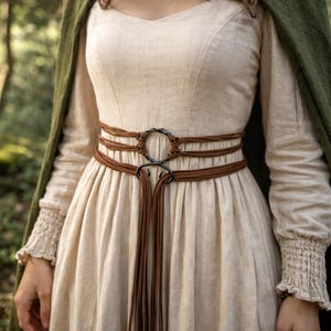 Vintage Boho Seil Gürtel Frauen Mittelalter Renaissance Kunstleder Krawatte Gürtel Fantasy Kostüm Cosplay Accessoire