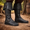 Medieval Pirate Boots Viking Renaissance Cosplay Shoes Retro LARP Fantasy Costume Boots product logo