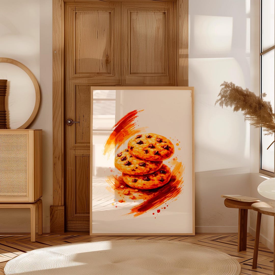Cookie Poster: Abstract Painting Kitchen Wall Art (digital Download) - Etsy