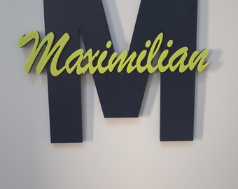 Personalisierter Tür Schriftzug mit Name | 3D Druck Name Schild Kinderzimmer | Individuelle Namensdeko Tür | Geschenk Geburt Taufe Kind