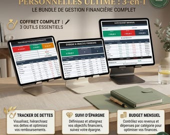 Finanzpaket für Privatpersonen – Budget, Schulden & Sparen | 3 sofort einsatzbereite Dateien