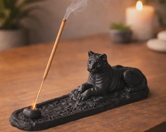 Tiger Incense Holder | 3D Printed Ash Catcher | Zen Home Decor