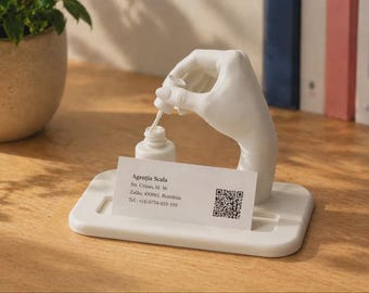 Nail Salon Business Card Holder | 3D Printed Manicure Desk Decor | Gift for Nail Tech