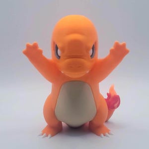 Charmander Window Figure [Glow-in-the-Dark Features] | 3d Printed Pokemon-Inspired Decor
