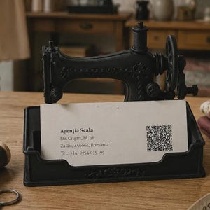 Seamstress Business Card Holder | 3D Printed Sewing Machine Design