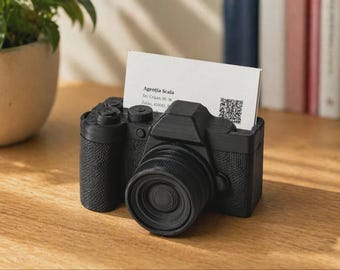Photographer Business Card Holder | 3D Printed Camera Desk Decor | Gift for Photographer