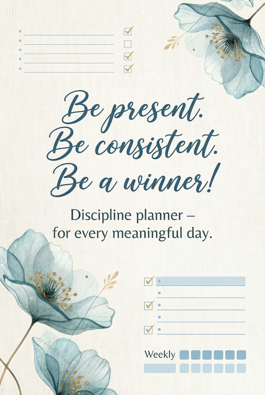 Discipline Planner Discipline Planner Printable PDF | Daily Focus, Habit Tracker (digital ...