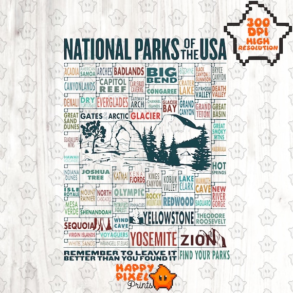 National Parks USA Bundle, Yosemite, Yellowstone, Zion (Digital Download)