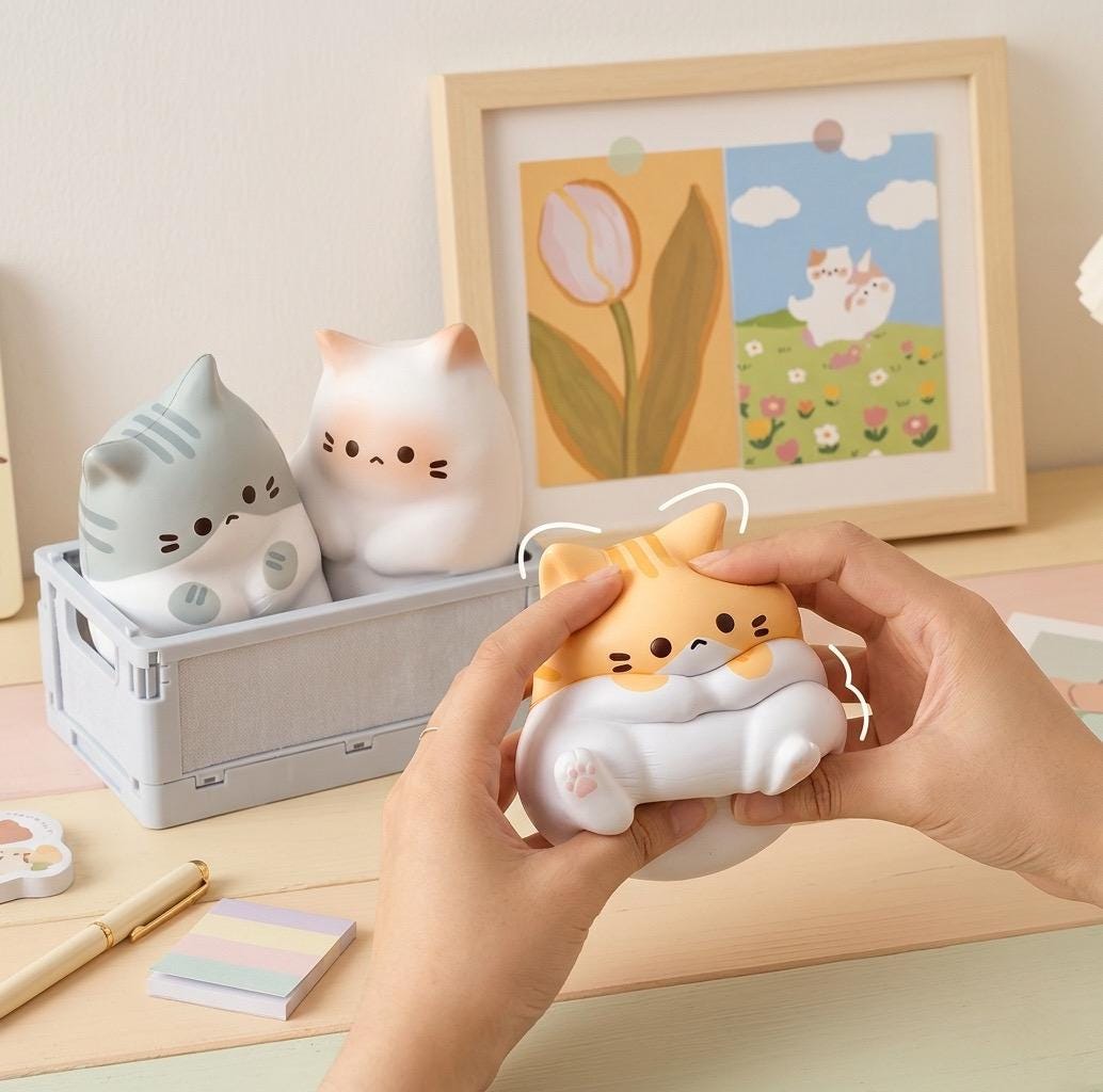 猫のスクイーズ - Etsy 日本