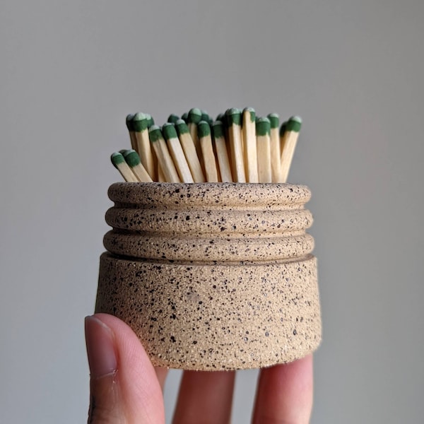 Ceramic Match Striker, Stoneware Match Holder, Fire Striker, Strike Anywhere Match Holder, Modern Farmhouse Decor