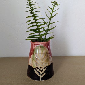 Rustic fern vase, Home decor