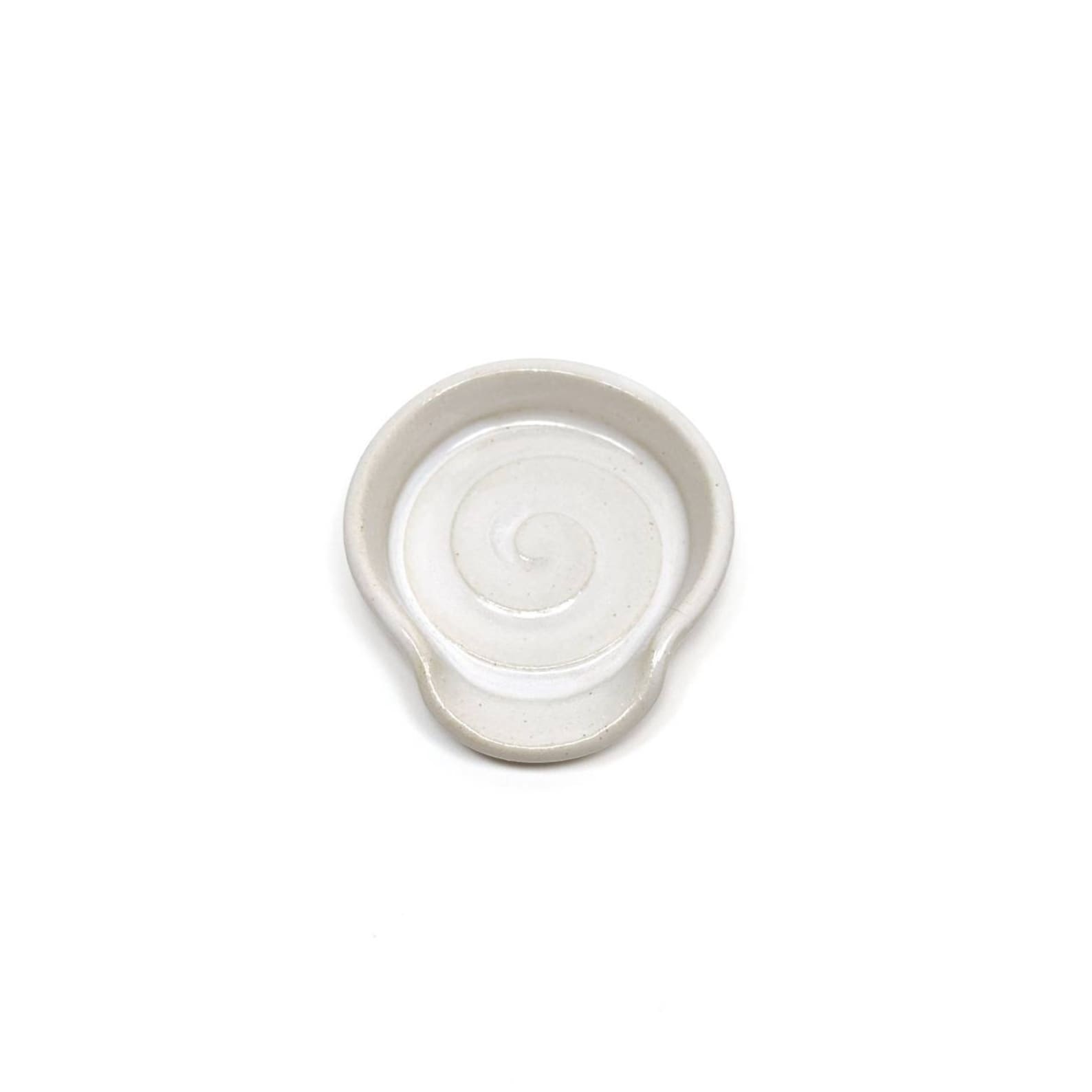 Small White Ceramic Spoon Rest Coffee or Tea Small Spoon Etsy