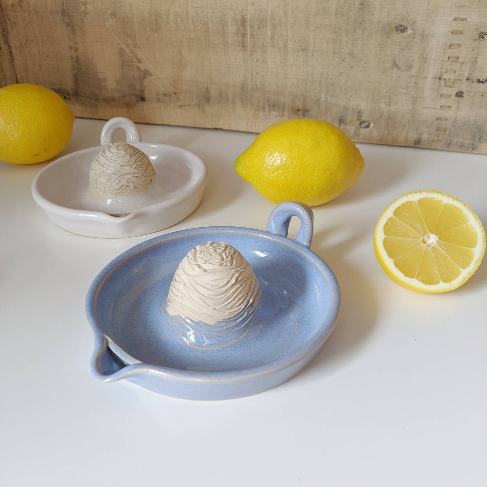 Blue Citrus juicer Ceramic Lemon Reamer Manual Hand Juicer Etsy