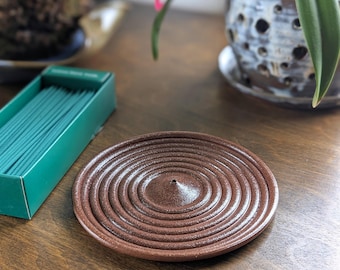 Waves of sand ceramic incense burner