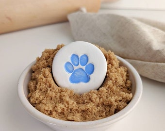 Brown Sugar Saver, Pet Themed Baking Gift, Gifts for Pet Lovers, Paw Print, Brown Sugar Keeper, Stocking Stuffer, House Warming