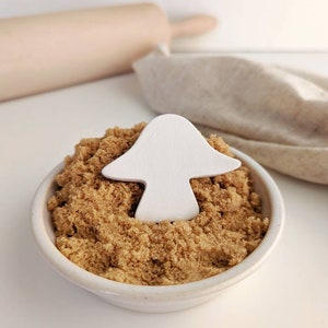 Handmade Mushroom Brown Sugar Saver: Stoneware Clay Kitchen Gift