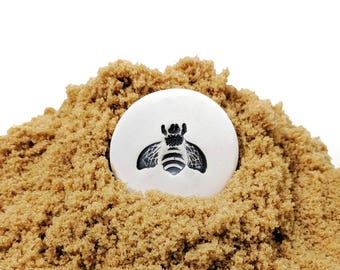 Honey Bee Brown Sugar Saver Disk: Stoneware Kitchen Gift