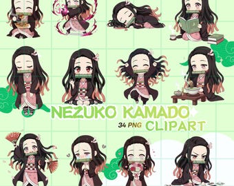 34 PNG Nezuko Kamado Chibi Dem0n Sl4yers Clipart
