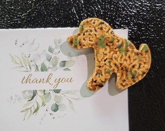 Green Moss Ceramic Dog Fridge Magnet