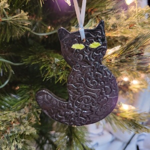 Black Cat Ceramic Cat Ornament