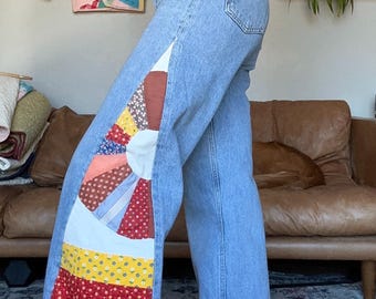 Vintage Quilt Panel Jeans