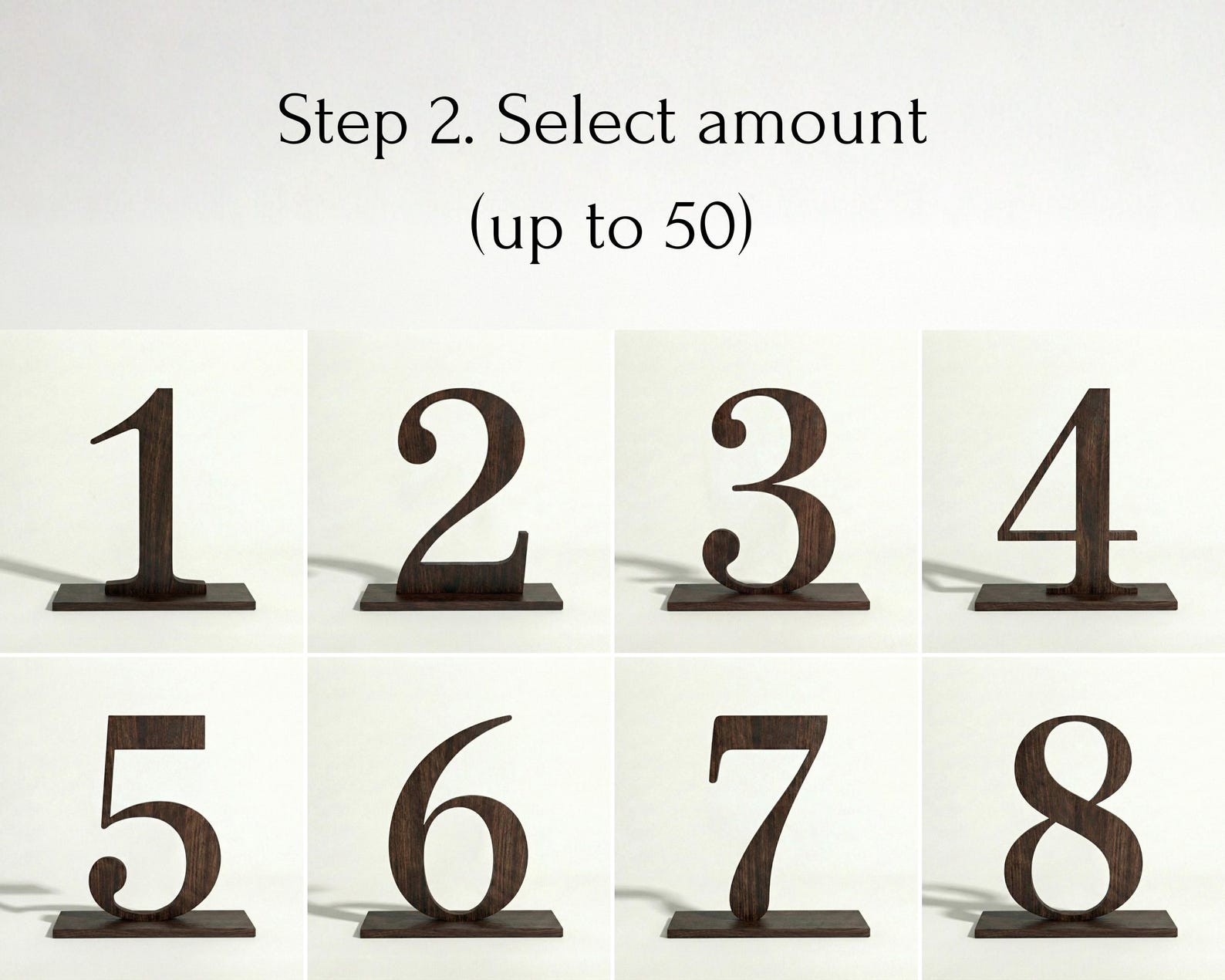 Wood Wedding Table Numbers, Wooden Reception Number Signs, Minimalist ...