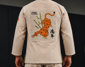 Tiger Sand BJJ Gi | 450 GSM Pearl Weave Jiu Jitsu Kimono, Competition Uniform