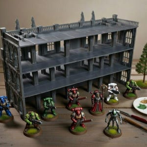 Imperial Palace Wargame Terrain 28mm XXL — 51cm Megastructure — Unpainted Grimdark Display Piece
