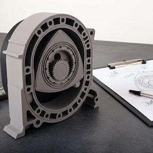 Wankelmotor-Modell – Funktionsfähiges, motorisiertes 3D-Druckmodell – Mechanisches Geschenk für Technikbegeisterte