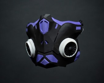 Cyberpunk 2077 Respirator Mask Prop — Night City Cosplay Accessory — Sci-Fi Fan Art Display Piece