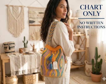 Wayuu Mochila Handmade Shoulder Bag Crochet Design Pattern PDF - Digital Download