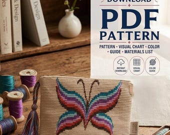 Crochet Butterlfy Wayuu Clutch: Colorful Geometric Boho Mochila – Handwoven Crochet Pattern